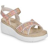 Tom Tailor Dames 9590240008 sleehaksandalen, oranje-multi, 37 EU
