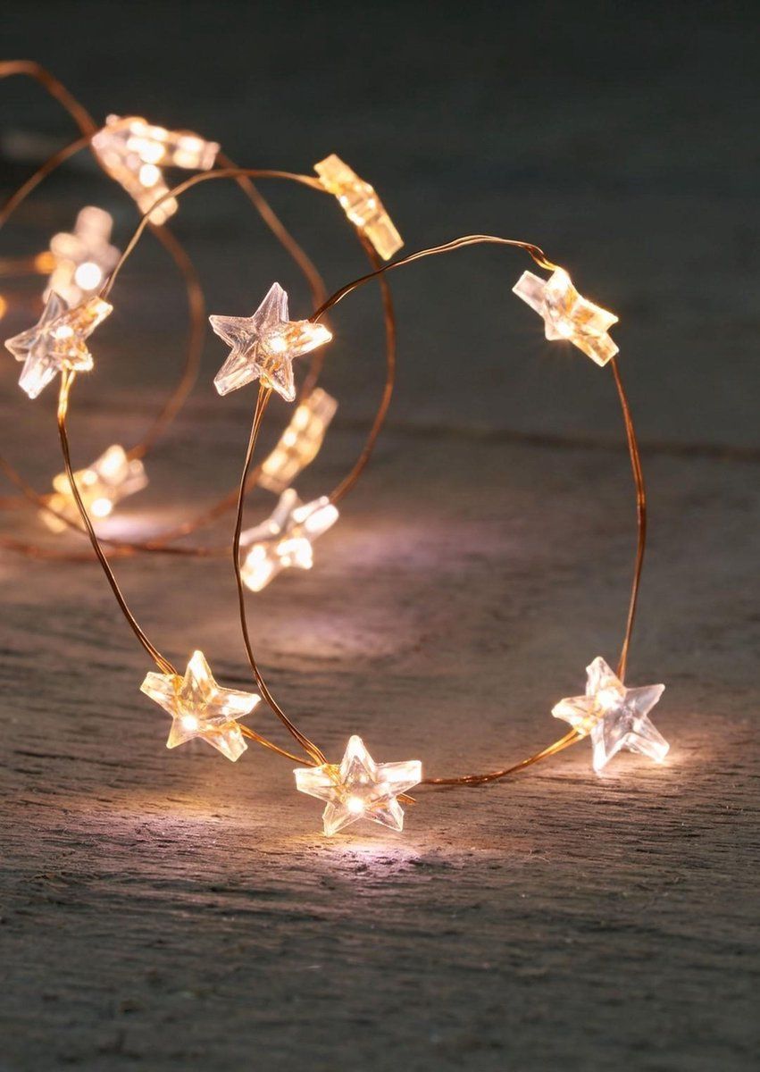 Anna's Collection Batterijverlichting LED Binnen Koperdraad/Ster 20L/1M LED Classic - Wit