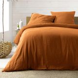 KGS Promolinge Linge promotionnel Katoenen gaas bedset 240 x 220 cm Lichtbruin Natuurlijk