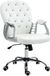 Vinsetto Bureaustoel Kunstleer, staal L59,5 x B60,5 x H93-103 cm Wit
