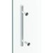 Viefe Set de poignées de porte de douche BOTO en aluminium, Ø 18 mm - aspect inox