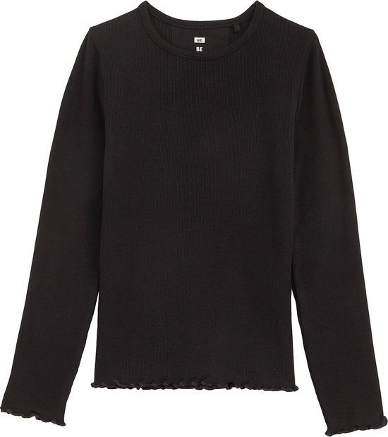 WE Fashion Meisjes T-shirt van ribstof