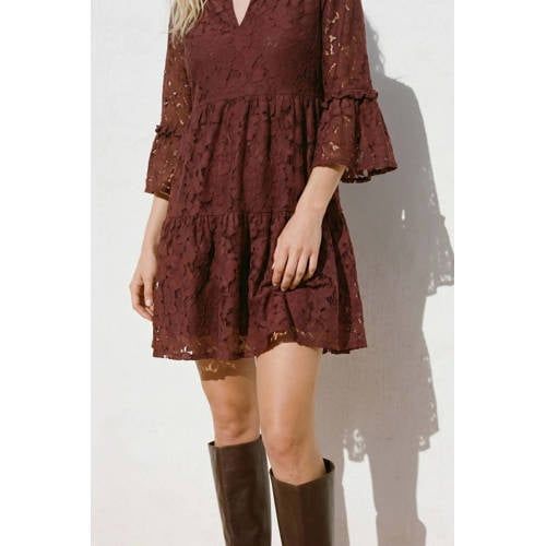 VERO MODA VMHONEY LACE 3/4 V-NECK TUNIC WVN GA Jurk Dames M Katoen/Polyamide Andorra