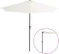 vidaXL Balkonparasol half met aluminium paal 270x144 cm zandkleurig