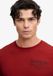 Superdry Vintage Biker T-shirt Coupe décontractée Hommes Expedition Red Coton M