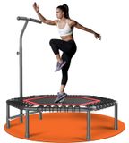 Trampoline de fitness - Barre réglable - Ø 114 cm - 150 kg