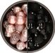 Bellatio Decorations Kerstballen mix - 74-delig - zwart en lichtroze - 6 cm - kunststof