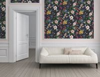 A.S. Création Trendwall Vliesbehang Bloemenmotief Blauw Geel Groen
