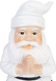 BRUBAKER Tuinkabouter Yoga Oefening Boom - Kabouter met Kikker - Sportief Tuinbeeld Yoga Oefening Vrksasana - Grappige Witte Zen Decoratie Weerbestendig voor Tuin en Camping - 24 cm hoog