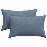 vidaXL - Zitkussens - 2 stuks - Blauw - 50 x 30 cm - Corduroy stof