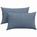 vidaXL - Zitkussens - 2 stuks - Blauw - 50 x 30 cm - Corduroy stof