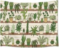 Ulticool - Wandkleed Poster Cactus Plant Natuur - 200x150 cm