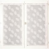 Atout Ciel 1 paar bedrukte gordijnen, 50% gerecycled polyester, met stangdoorvoer, klaar om op te hangen, wit, 2 x 60 x 120 cm