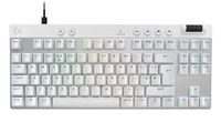 Logitech G PRO X TKL GALVATRON gamingtoetsenbord, uiterst mobiel ontwerp zonder numpad, LIGHTSYNC RGB, PBT-toetsen, US INTL - Wit