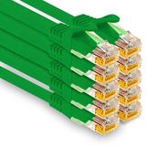 1aTTack.de 10x 1,5m CAT7 Ethernet LAN-netwerkkabel RJ45 - groen
