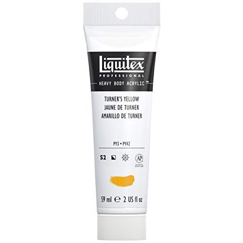 Liquitex 1045730 Professional Heavy Body acrylverf in kunstenaarskwaliteit met uitstekende lichtechtheid en boterachtige consistentie, - 59ml Tube, Turner’s Yellow