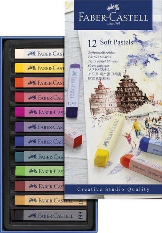 Faber-Castell Creative Studio Soft Pastel - 12 Assorted Colors