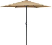 vidaXL Parasol met aluminium paal 270x246 cm taupe
