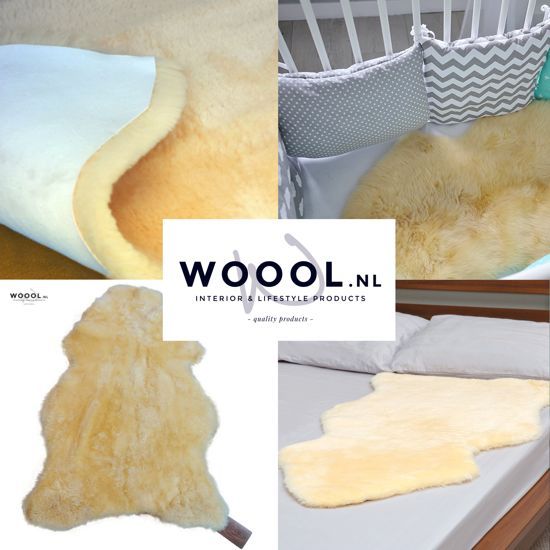 WOOOL XL Medicinale Schapenvacht 115cm - Zacht Veilig en 100% ECO - Geel