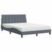 Hanko Lit avec matelas velours gris foncé 120x200 cm