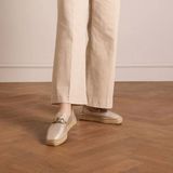 Manfield Goudkleurige Leren Espadrilles