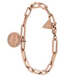 Guess Dames closed forever armband - Staal - Armband met hanger - Cadeau - 21 cm - Rosékleurig