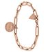 Guess Dames closed forever armband - Staal - Armband met hanger - Cadeau - 21 cm - Rosékleurig