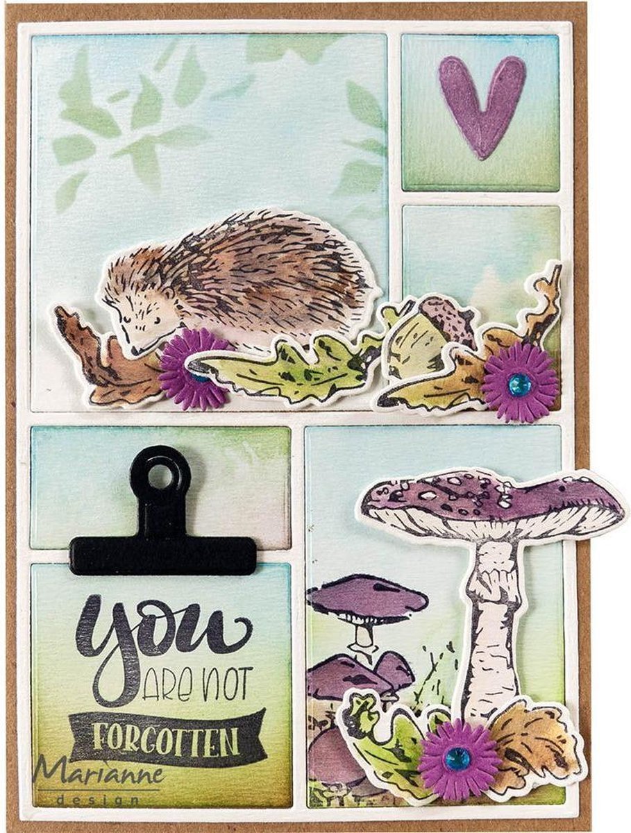 Marianne Design #4 Clear Stamp & die set Tiny's Fall Leaves