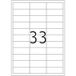 HERMA Premium - Papier - mat - permanent zelf-klevend - wit - 66 x 25.4 mm 3300 etiket(ten) (100 vel(len) x 33 gelamineerde etiketten