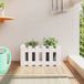 Maison Exclusive - Jardinière avec design de clôture à lattes, blanc, 60x30x30 cm, en pin