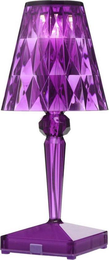 Kartell Battery Tafellamp - Paars - LED - 22cm