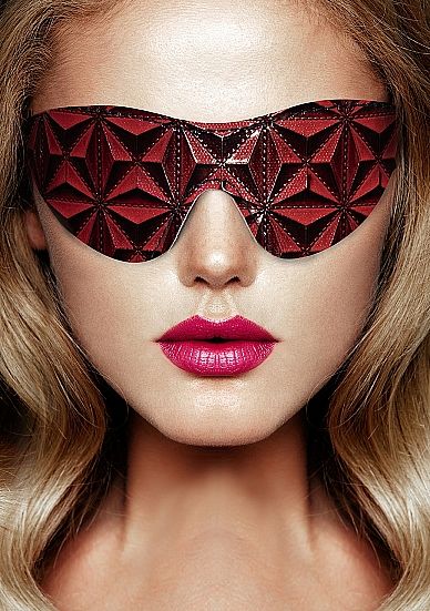 Ouch! Luxury Eye Mask - Burgundy - 8714273928672