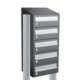 Allux Hive Set 1-Breed, 5-Hoog Met Dak Op Statief Antraciet