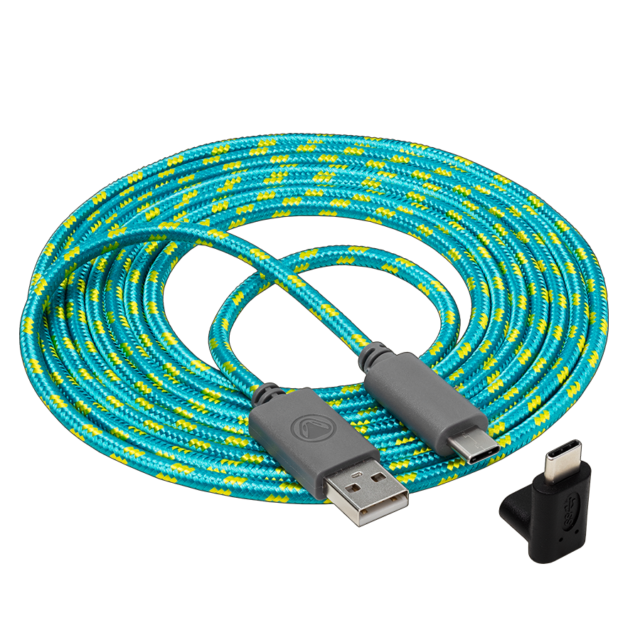 snakebyte Charge:cable - USB-kabel - 2,5 m - blauw, geel