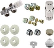 Riko Radiator Onderblok Set Haaks Rechts - 8718858079087