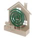 Baroni Home Spiraalhouder van metaal voor binnen of buiten, voor het instellen in vazen of in de tuin, patroon, taupe, 17 x 5 x 18 cm