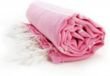 THE ONE Hamamdoek Fuchsia/Wit