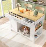MODFU Keukenkast - 3 Lades En Verstelbare Plank - MDF - Wit - 120 X 60 X 90 Cm