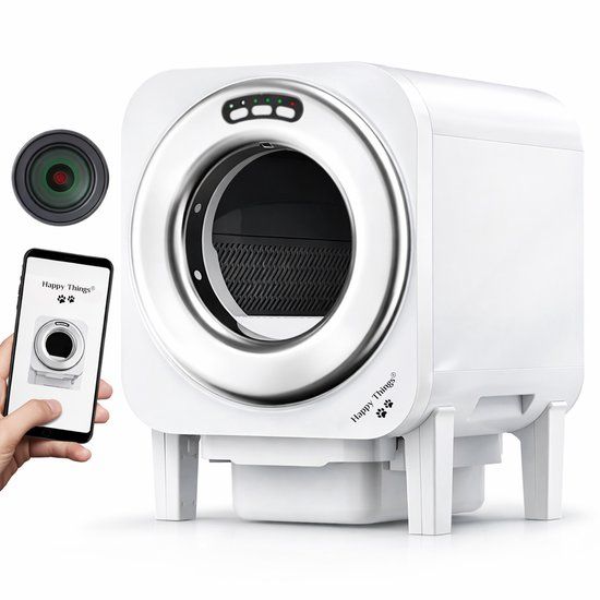 Happy Things® V2000 Automatische Kattenbak 75L met Camera & App