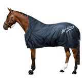 Imperial Riding IRH Super-Dry Summer deken, 600D waterdicht en ademend, katoenen voering, hoge hals, kruisbanden en zweefflat, paardendeken zomer en overgangsperiode, marineblauw