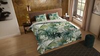 Pure Dekbedovertrek groene bladeren - 2 persoons 200x200/220 cm - Groen - Microvezel