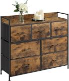 Merkloos Relaxdays Ladekast - 98x85x28,5 cm - 7 stoffen lades - industrieel