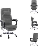 vidaXL Ergo Massage Bureaustoel - Antraciet Kunstleer - 60x64x112-121cm