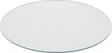 Merkloos Relaxdays Glasplaat 8 mm - Gehard Veiligheidsglas - Ronde Glazen Plaat - Ø 90 cm - Transparant