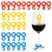 Solidchoice - 30 Pièces Charms de Verre à Vin en 3 Couleurs pour Décoration de Fête