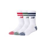 New Balance sokken Active Stripe - wit/rood/blauw/groen (set van 3)