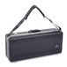 Crossrock ABS Altsaxofoon Case | Rechthoekige zwarte schaal, blauw fluwelen interieur, accessoirevak, schouderriem - krasbestendig hardshell - zwart (CRA862ASBK-R)