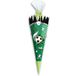 Ursus 987 00 20 - Easy Line voetbalkegel knutselset, groen, 6-zijdig, voorgesneden 3D golfkarton, 68 cm, doorsnede ca. 20 cm, voor het maken van een suikerkegel