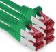 1aTTack.de - 5x 0,25m CAT6 Patchkabel S/FTP PIMF Afgeschermde CAT.6 RJ45 Netwerkkabel Ethernetkabel DSL LAN Router Switch Modem Patchpaneel - Groen - 5 stuks