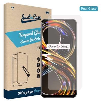 Just in Case Realme 8i Screen Protector - Tempered Glass - Transparant